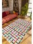 Modern Patchwork Bej Kaydırmaz Kesme Yıkanabilir Ince Halı 1