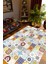 Otantik Eskitme Patchwork Mor Kaydırmaz Kesme Yıkanabilir Ince Halı 1