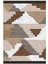 Eskitme Patchwork Kahverengi Krem Kaydırmaz Kesme Yıkanabilir Ince Halı 2