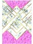 Modern Geometrik Gold Pembe Beyaz Altın Kaydırmaz Kesme Yıkanabilir Ince Halı 2