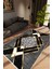 Modern Geometrik Altın Gold Gri Kaydırmaz Kesme Yıkanabilir Ince Halı 1