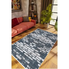 Taş Mermer Eskitme Gri Beyaz Kaydırmaz Kesme Yıkanabilir Ince Halı