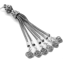 Örgü Tasarım 6lı Kamçı 925 Ayar Gümüş Püskül