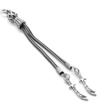 Zülfikar Tasarım 2li Kamçı 925 Ayar Gümüş Püskül