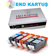 Eko Kartuş Canon Pixma İP-7250 5 Renk 550-551XL Muadil Kartuş,