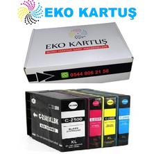 Eko Kartuş Canon Maxify İB-4050 4 Renk  PGI-2500 Xl Muadil Kartuş,