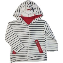 Tongs Baby 2297 Kız Bebek Sweet Cat Çizgili Penye Hırka