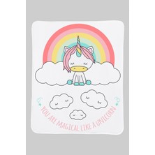 Baluna Rainbow Unicorn  Pamuklu Bebek Anı Battaniyesi 75CM x 95CM