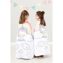 Baluna Rainbow Unicorn  Pamuklu Bebek Anı Battaniyesi 75CM x 95CM