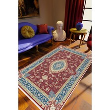 10 Post Online Salon Halısı Salon Halısı Eskitme Bordo Mavi Bej Kaydırmaz Kesme Yıkanabilir Ince Halı Tüysüz Kilim