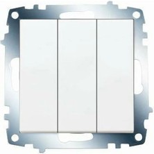 Viko 9096 7068 Karre/meridian Beyaz Üçlü Anahtar