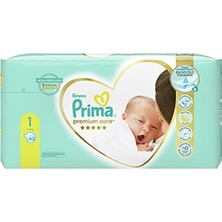 Prima Bebek Bezi Premium Care 1 Beden Yenidoğan, Ekonomik Paket, 43 Adet