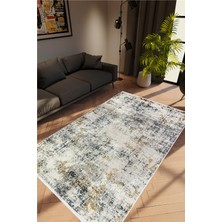 10 Post Online Salon Halısı Doku Eskitme Gri Kaydırmaz Kesme Yıkanabilir Ince Halı Tüysüz Kilim