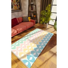 10 Post Online Modern Karışık Renkli Dijital Baskı Halı Kaydırmaz Ince Yıkanabilir