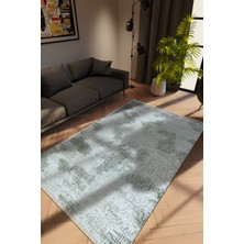 Modern Gri Dijital Baskı Halı Kaydırmaz Ince Yıkanabilir