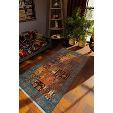 10 Post Online Klasik Karışık Renkli Dijital Baskı Halı Kaydırmaz Ince Yıkanabilir