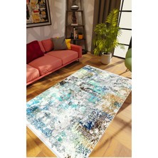10 Post Online Salon Halısı Modern Eskitme Gri Kaydırmaz Kesme Yıkanabilir Ince Halı Tüysüz Kilim