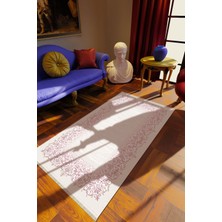 10 Post Online Klasik Eskitme Gri Dijital Baskı Halı Kaydırmaz Ince Yıkanabilir