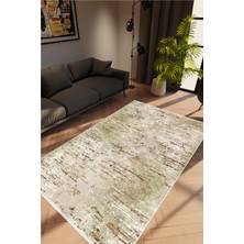 Salon Halısı Doku Eskitme Kahverengi Vizon Kaydırmaz Kesme Yıkanabilir Ince Halı Tüysüz Kilim