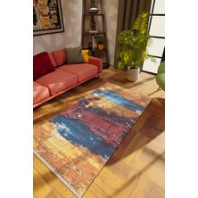 10 Post Online Modern Karışık Renkli Dijital Baskı Halı Kaydırmaz Ince Yıkanabilir