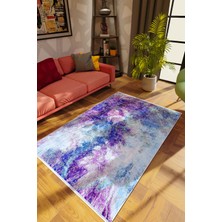 Modern Karışık Renkli Dijital Baskı Halı Kaydırmaz Ince Yıkanabilir