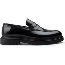Deery Deri Siyah Loafer Erkek Ayakkabı