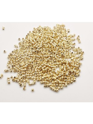 Yiğit Aksesuar 3 mm 200 Adet Kararma Yapmaz Gold Dorika Boncuk Ara Aparatı Takı Malzemeleri