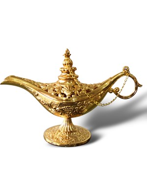 Binbir Trend Sihirli Lamba Alaattin Bakır Buhardanlık- Tütsülük - Büyük Boy