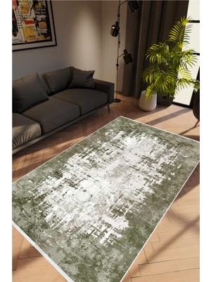 Salon Halısı Doku Eskitme Gri Kaydırmaz Kesme Yıkanabilir Ince Halı Tüysüz Kilim