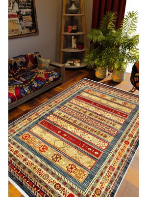 10 Post Online Salon Halısı Kilim Otantik Eskitme Turuncu Kaydırmaz Yıkanabilir Ince Halı Tüysüz Kilim