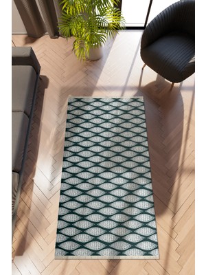 Modern Geometrik Anstrasit Dijital Baskı Halı Kaydırmaz Ince Yıkanabilir