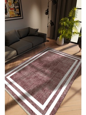 Modern Eskitme Gülkkurusu Dijital Baskı Halı Kaydırmaz Ince Yıkanabilir