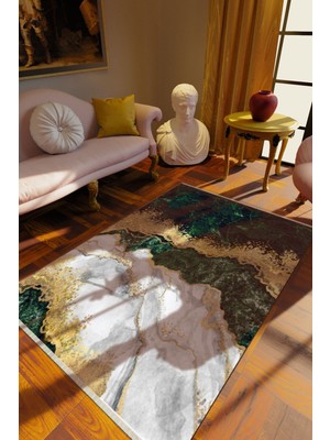 10 Post Online Klasik Karışık Renkli Dijital Baskı Halı Kaydırmaz Ince Yıkanabilir