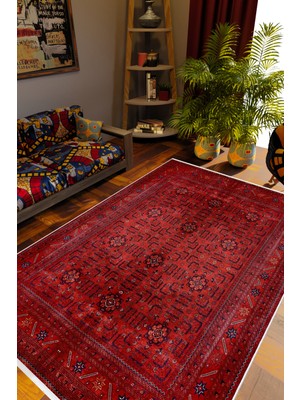 10 Post Online Klasik Eskitme Karışık Renkli Dijital Baskı Halı Kaydırmaz Ince Yıkanabilir