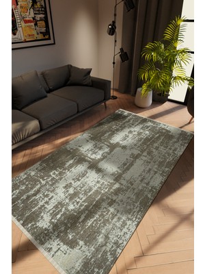 10 Post Online Modern Eskitme Vizon Dijital Baskı Halı Kaydırmaz Ince Yıkanabilir