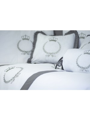 Kista Baby Bebek Uyku Seti Nevresim Takımı 80x130 Crown Gri