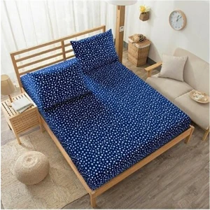 Lastikli Çarşaf ve Yastık Kılıfı Yıldız Desenli