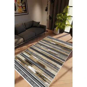 Salon Halısı Modern Retro Gri Kaydırmaz Kesme Yıkanabilir Ince Halı Tüysüz Kilim