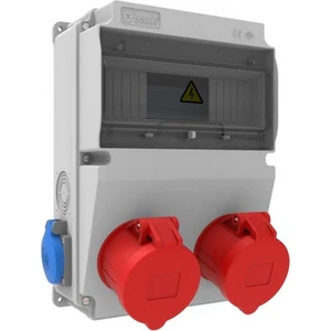 IP44 2 Adet 5/32A 380V Ön 2 Adet Yan 1/16A 220V Prizli V10 Kombinasyon Kutusu BD2-2234-2020