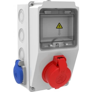 IP44 1 Adet Ön 3/25A 380V 2 Adet Yan 1/16A 220V Prizli V5 Kombinasyon Kutusu BD1-2105-2020