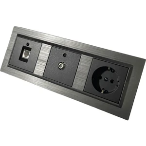 Ovivo Quantum Manyetik Gri 3'lü Set T.priz + Uydu(Tv) Prizi + Nümeris(Telefon) Prizi