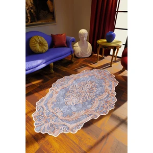 Salon Halısı Klasik Modern Metalik Gri Altın Kaydırmaz Kesme Yıkanabilir Ince Halı Tüysüz Kilim
