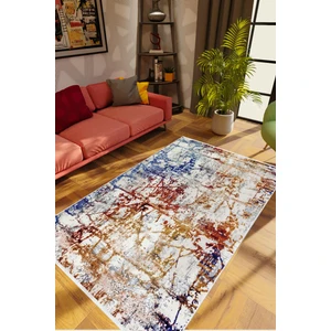 Salon Halısı Modern Eskitme Metalik Kaydırmaz Kesme Yıkanabilir Ince Halı Tüysüz Kilim