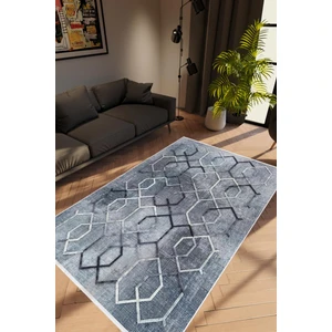 10 Post Online Salon Halısı Modern Geometrik Gümüş Gri Krem Kaydırmaz Kesme Yıkanabilir Ince Halı Tüysüz Kilim