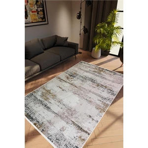 Salon Halısı Doku Eskitme Kahverengi Gri Kaydırmaz Kesme Yıkanabilir Ince Halı Tüysüz Kilim