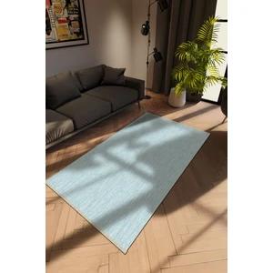 Modern Mavi Dijital Baskı Halı Kaydırmaz Ince Yıkanabilir