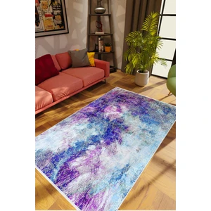 10 Post Online Salon Halısı Pastel Modern Mavi Kaydırmaz Kesme Yıkanabilir Ince Halı Tüysüz Kilim