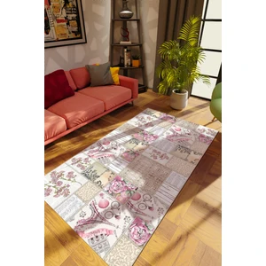 10 Post Online Modern Patchwork Karışık Renkli Dijital Baskı Halı Kaydırmaz Ince Yıkanabilir