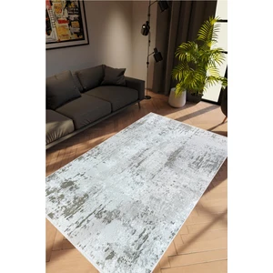 Salon Halısı Doku Eskitme Gri Mavi Kaydırmaz Kesme Yıkanabilir Ince Halı Tüysüz Kilim