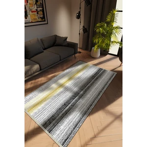 Modern Çizgili Karışık Renkli Dijital Baskı Halı Kaydırmaz Ince Yıkanabilir